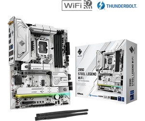 ASRock Z890 Steel Legend WiFi Mainboard, Sockel LGA 1851, Intel Z890, ATX, DDR5-90-MXBPF0-A0UAYZ